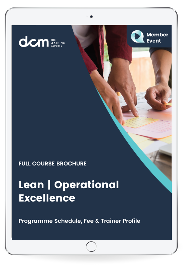 Get the Lean | Operational Excellence Full Course Brochure & 2024 Timetable Instantly